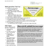 Dokument über Web-gerechtes Schreiben