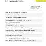 SEO Checkliste für TYPO3 in deutscher Sprache