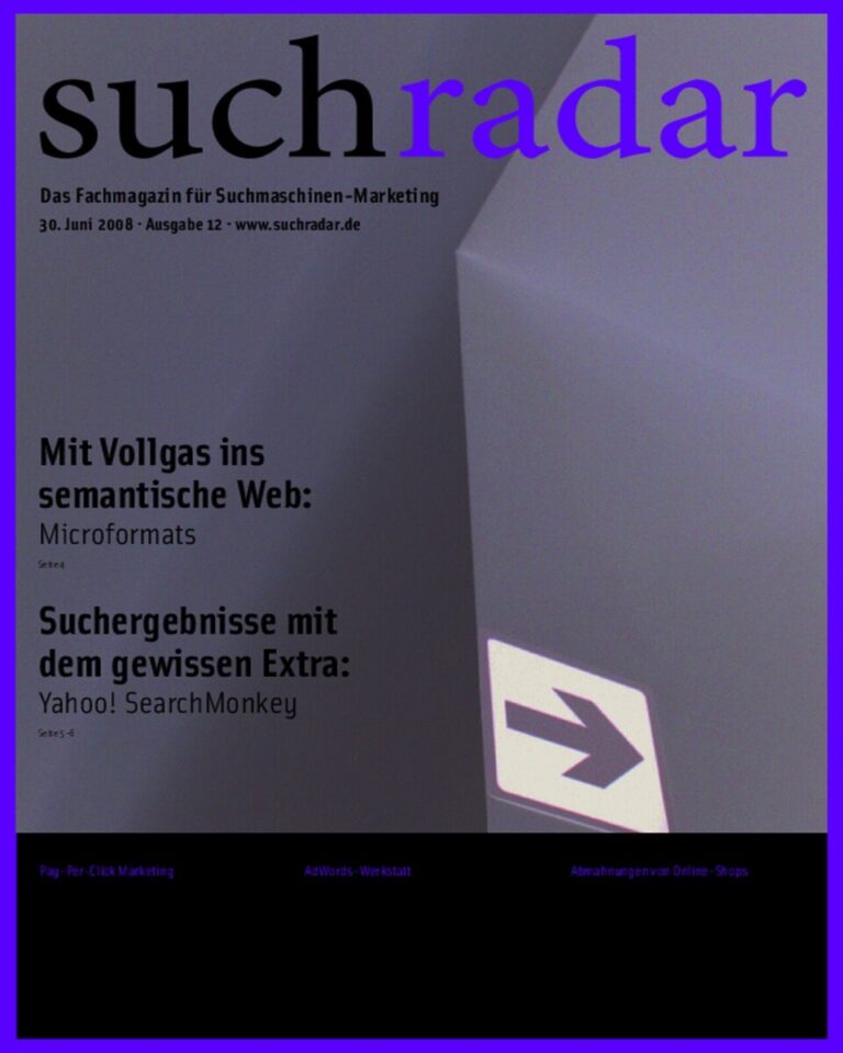 Cover des Fachmagazins Suchradar, Ausgabe 12