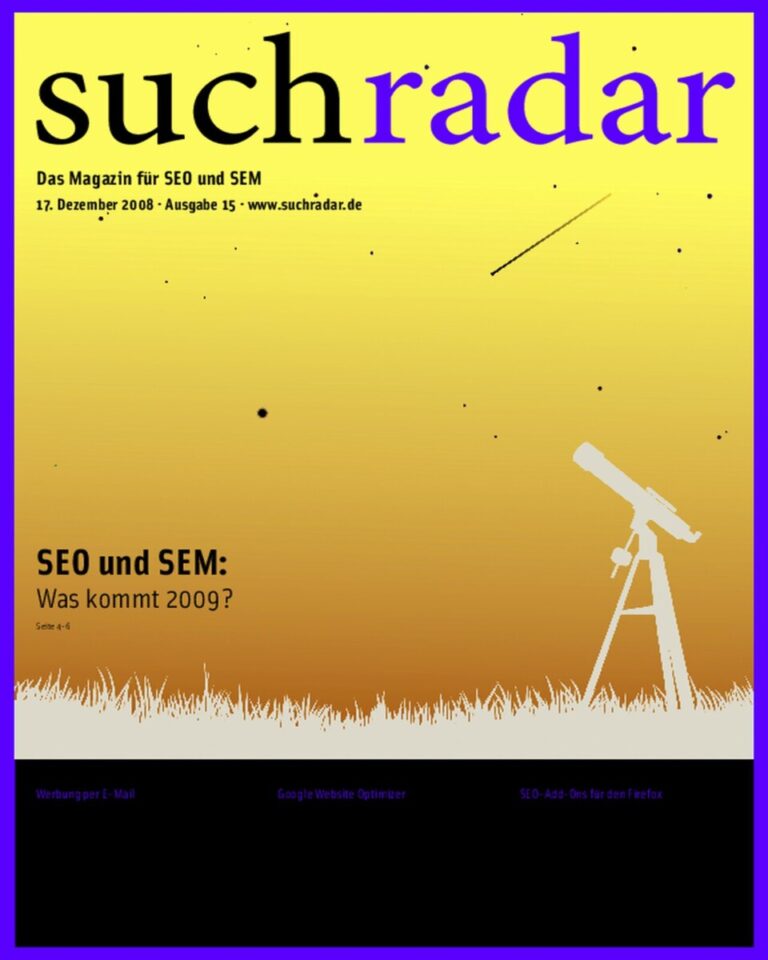 Cover des Magazins suchradar