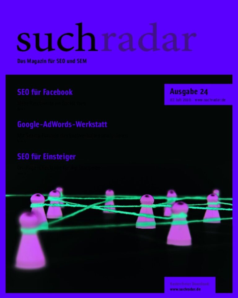 Magazincover von suchradar Ausgabe 24 mit Spielen und Netzwerken
