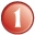 A red circle containing the number 1